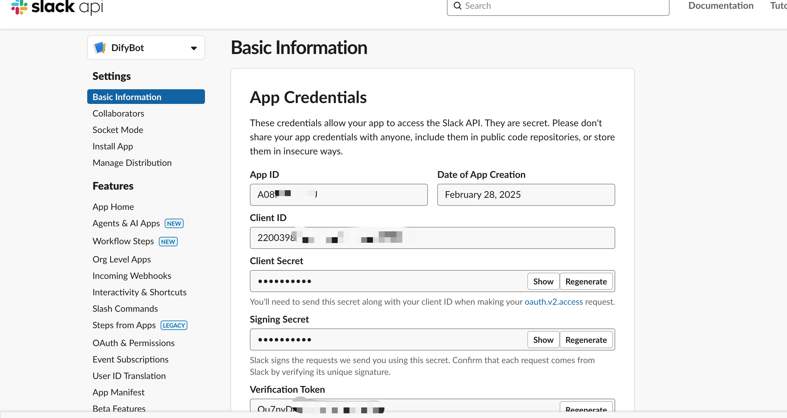 Creation Confirmation