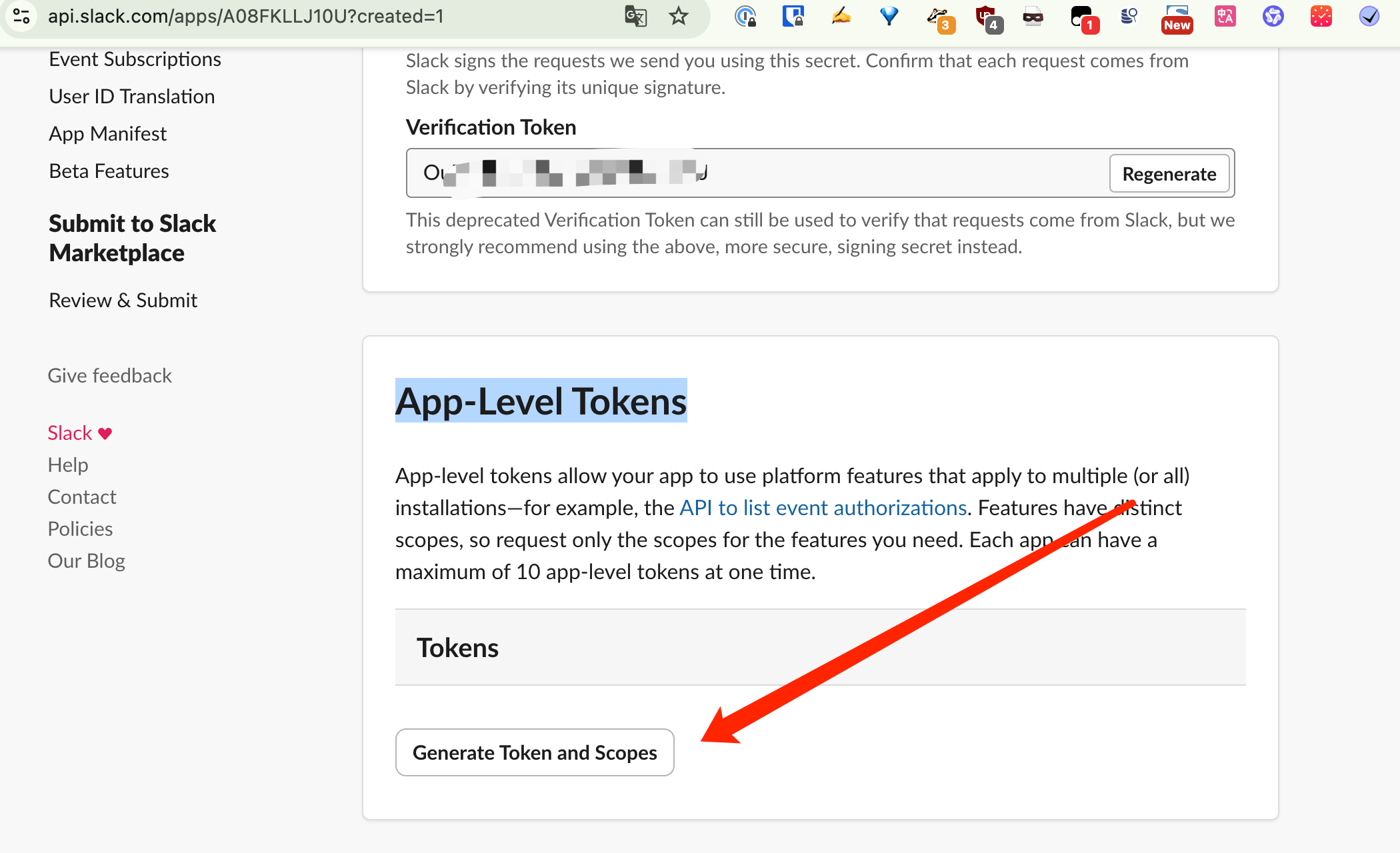 Generate App Token